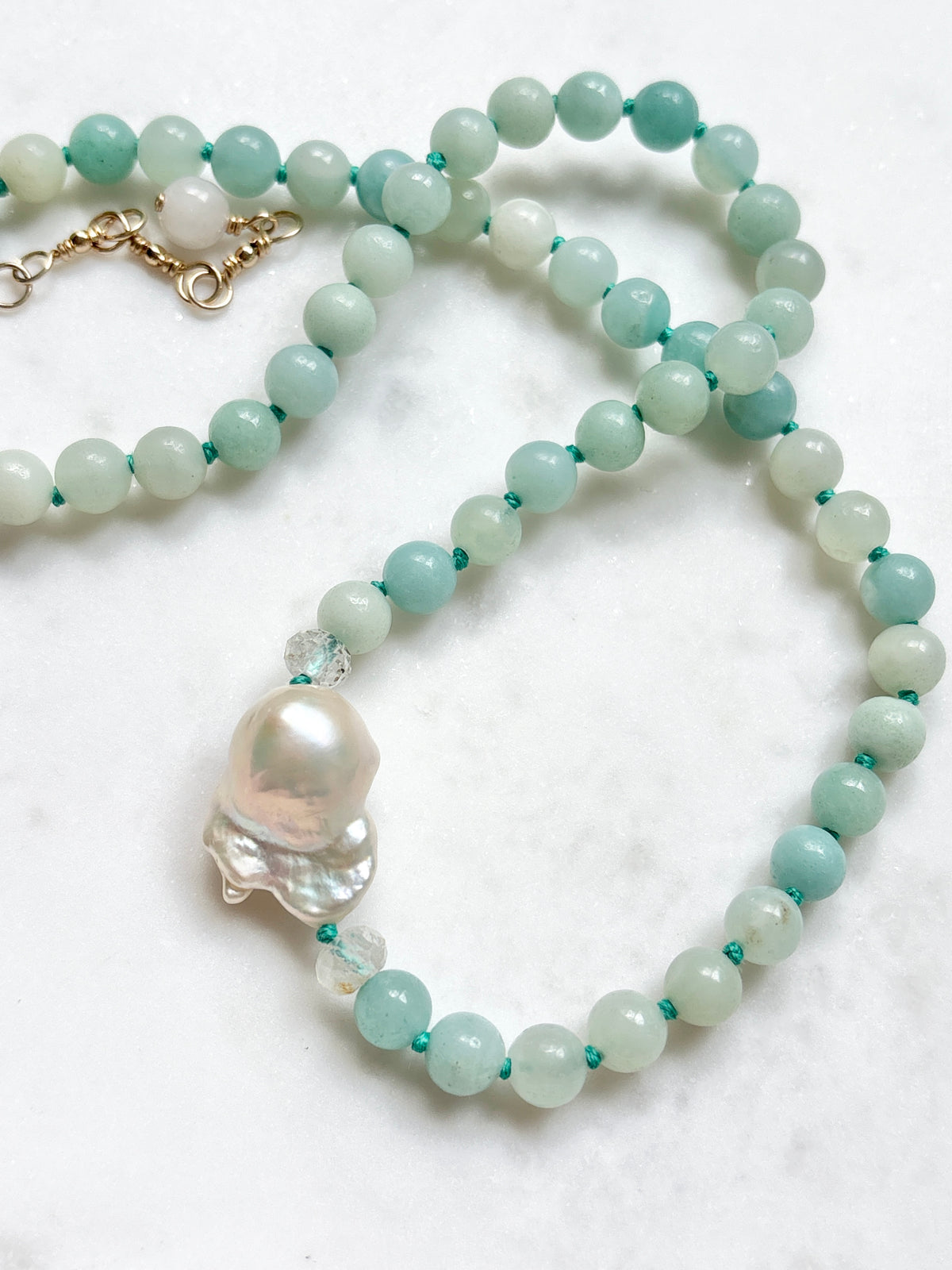 Baroque Embrace Amazonite Necklace - Limited