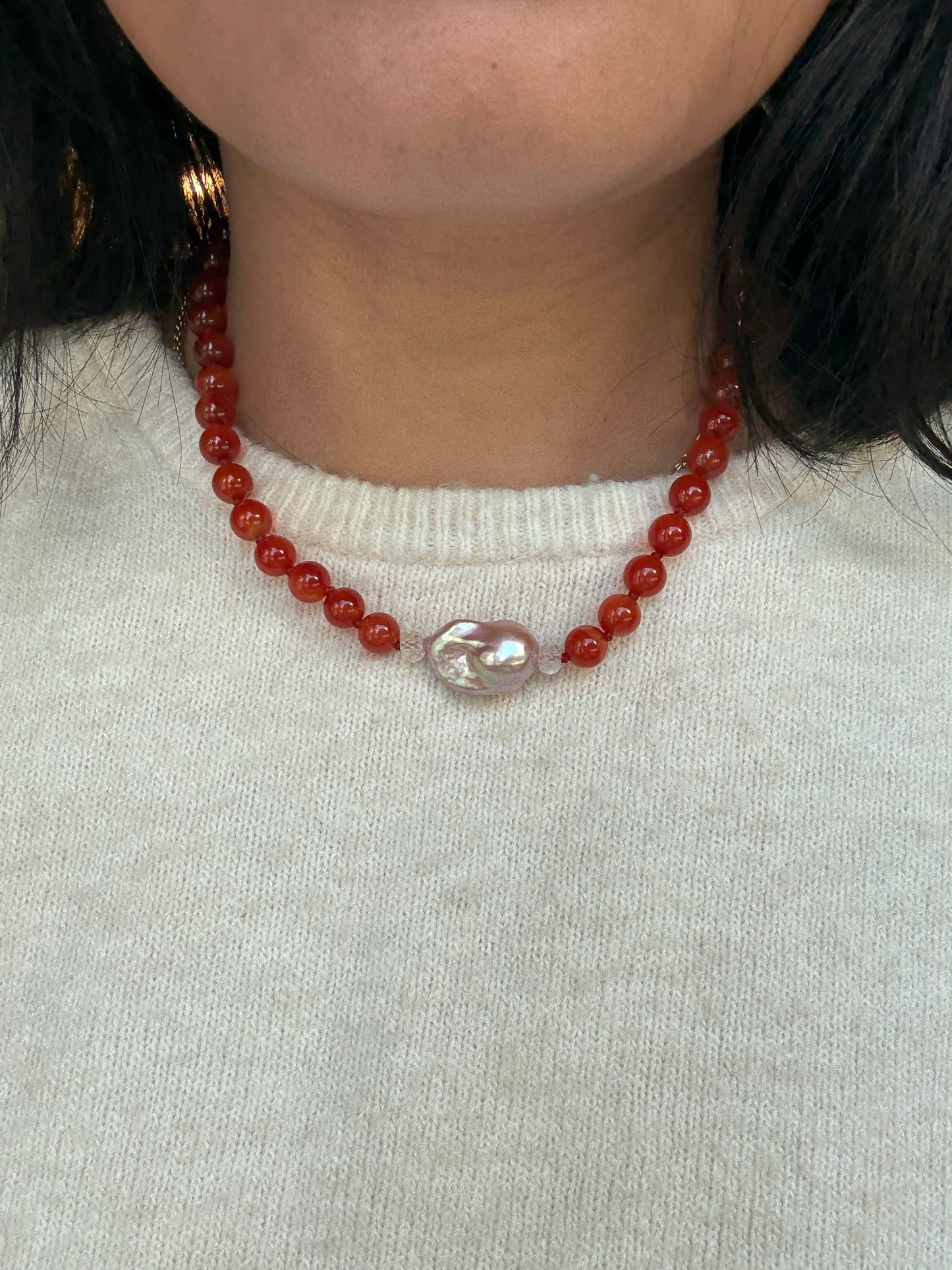Baroque Embrace Rose Necklace