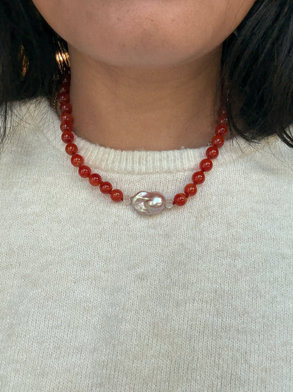 Baroque Embrace Rose Necklace