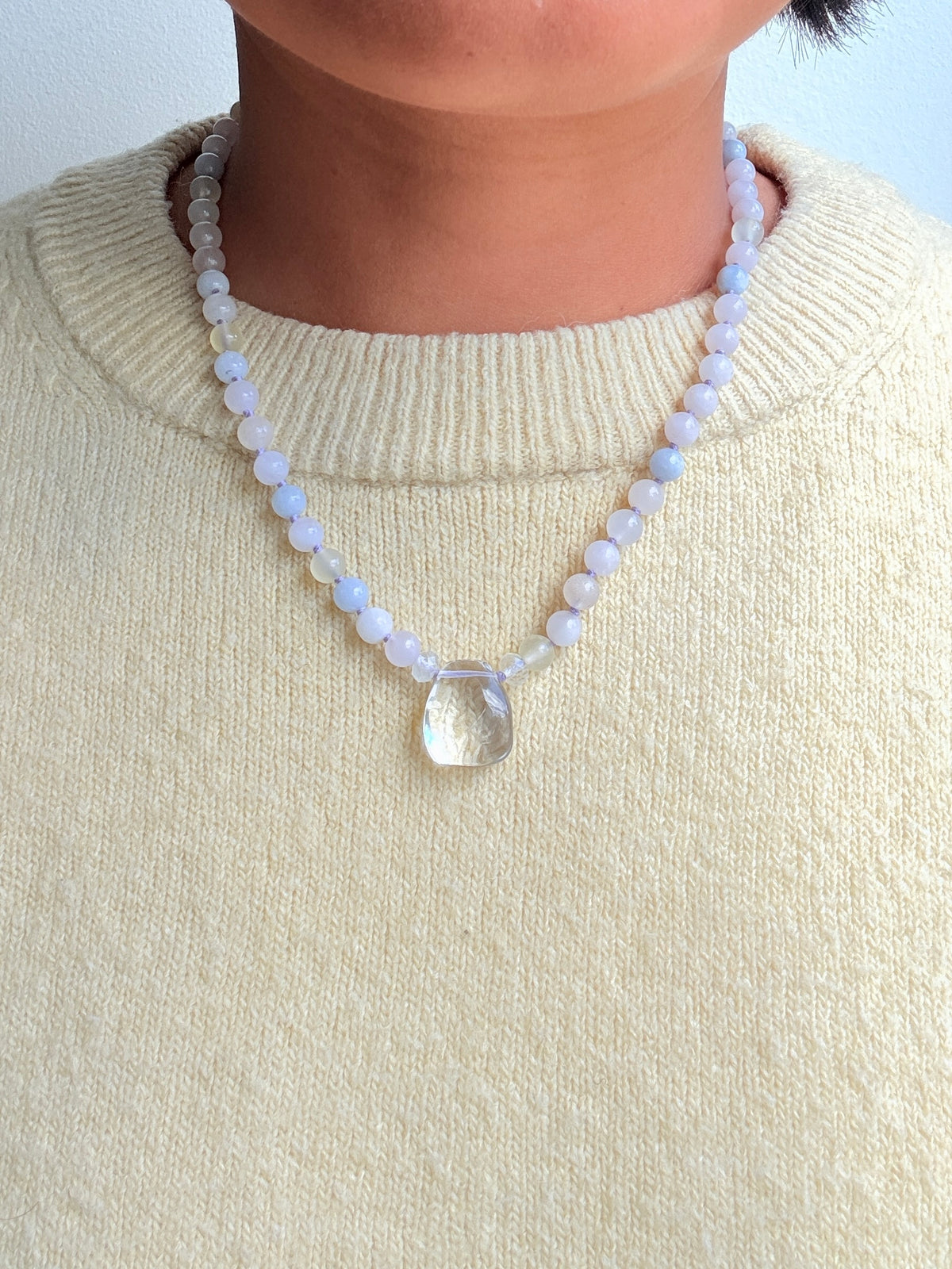 Dew Droplet Morganite Necklace - Limited