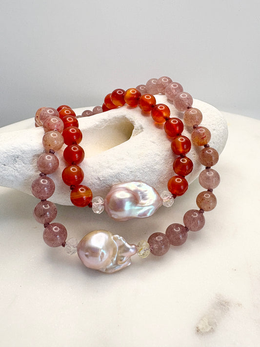 Baroque Embrace Rose Necklace