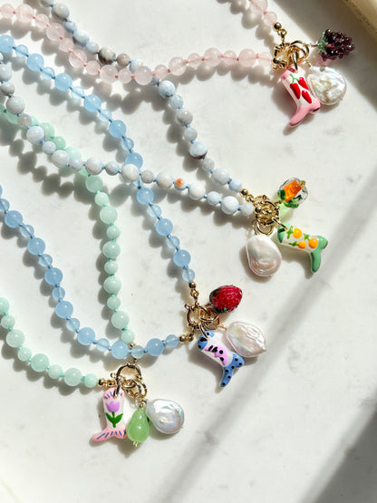 Bootiful Persimmon Bites Necklace