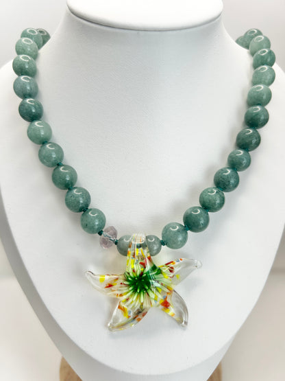 Celestial Sea Burst Algae Necklace