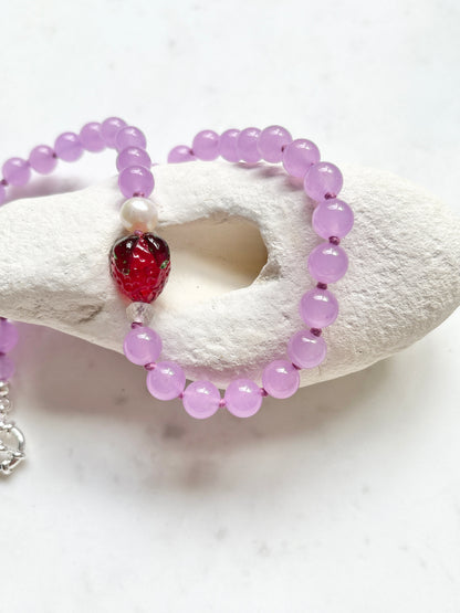 Strawberry Fruit Loops Necklace