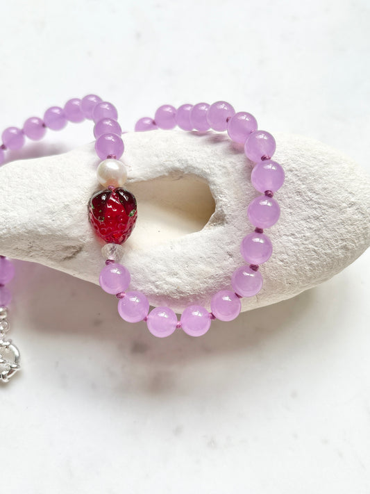 Strawberry Fruit Loops Necklace