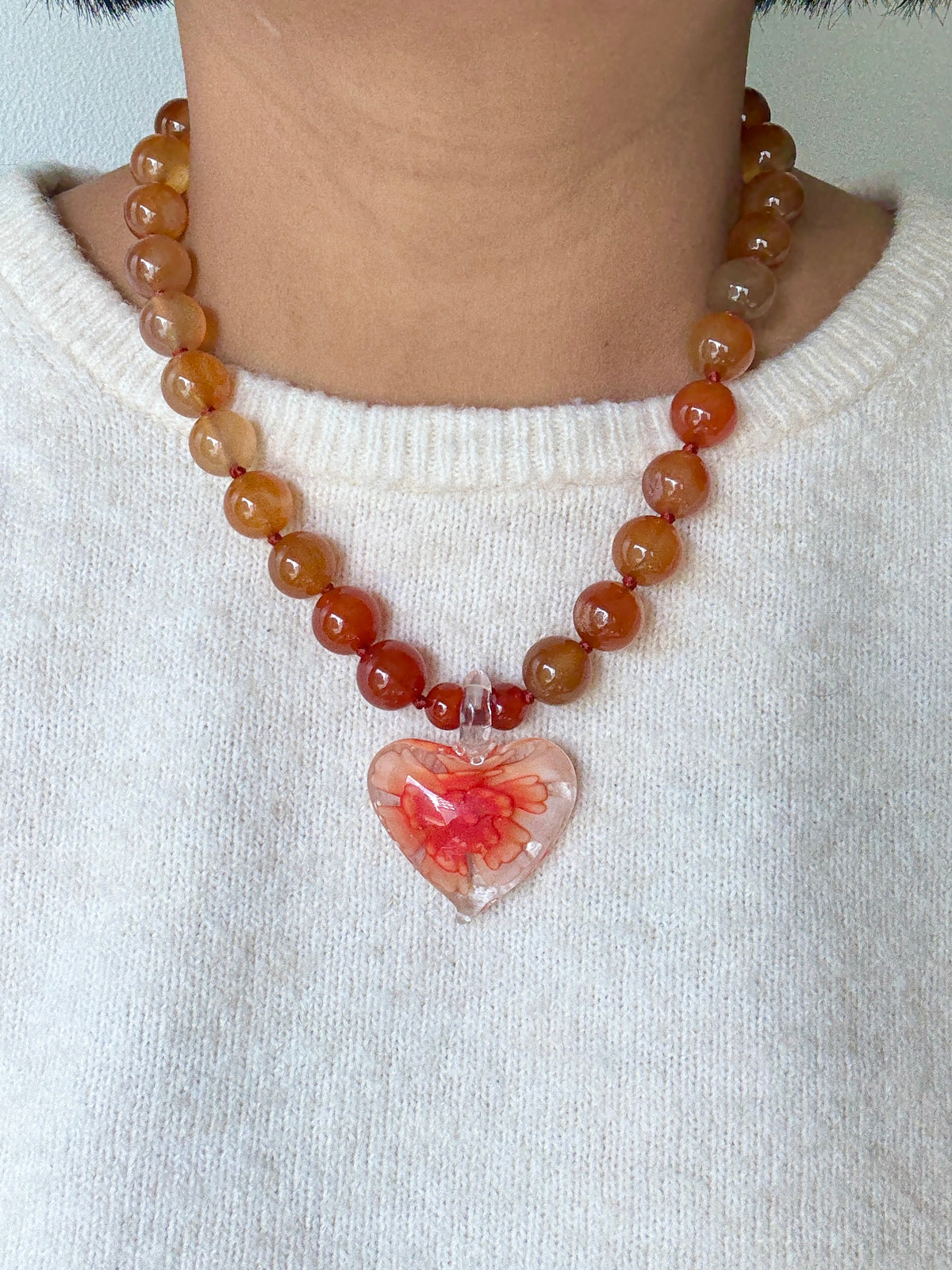 Heart In Bloom Wildfire Necklace - Limited