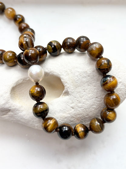 Tiger's Eye O’Clock Necklace