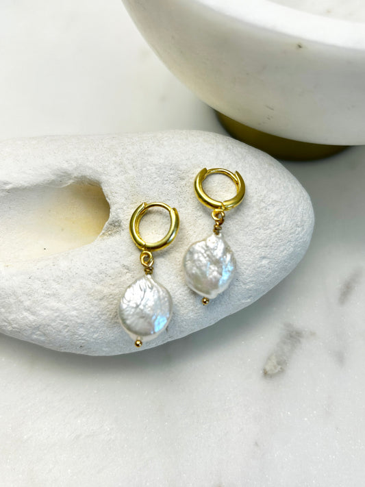 Elle White Earring