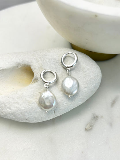 Elle White Earring