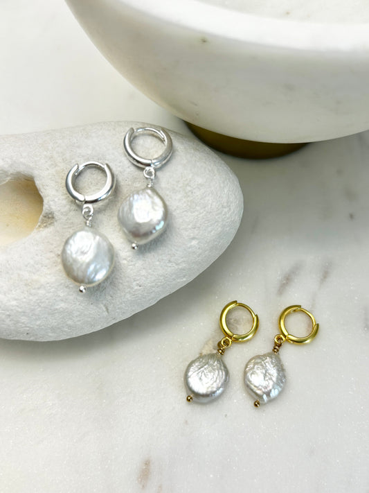 Elle White Earring
