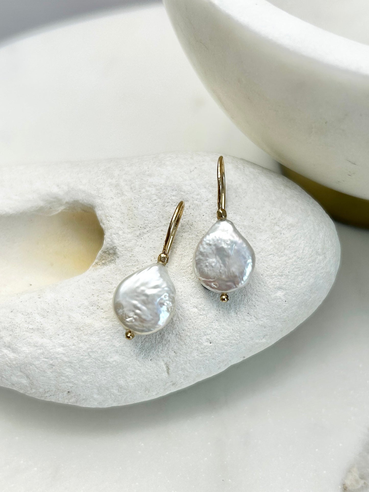 Elisa White Earring