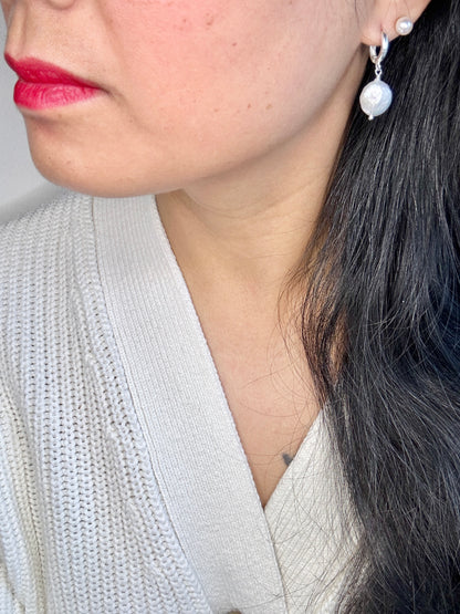 Elle White Earring