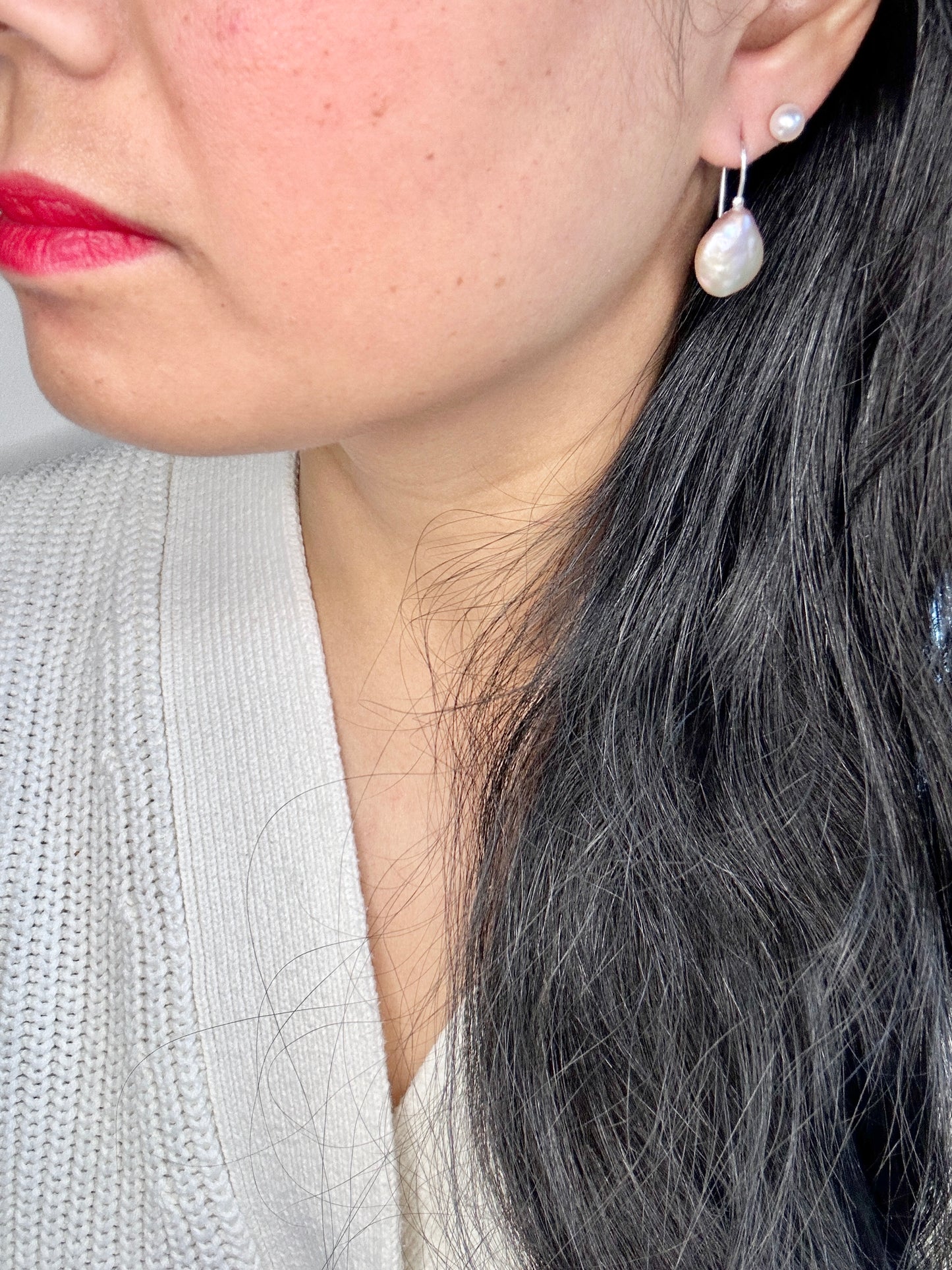 Elisa Rainbow Purple Earring