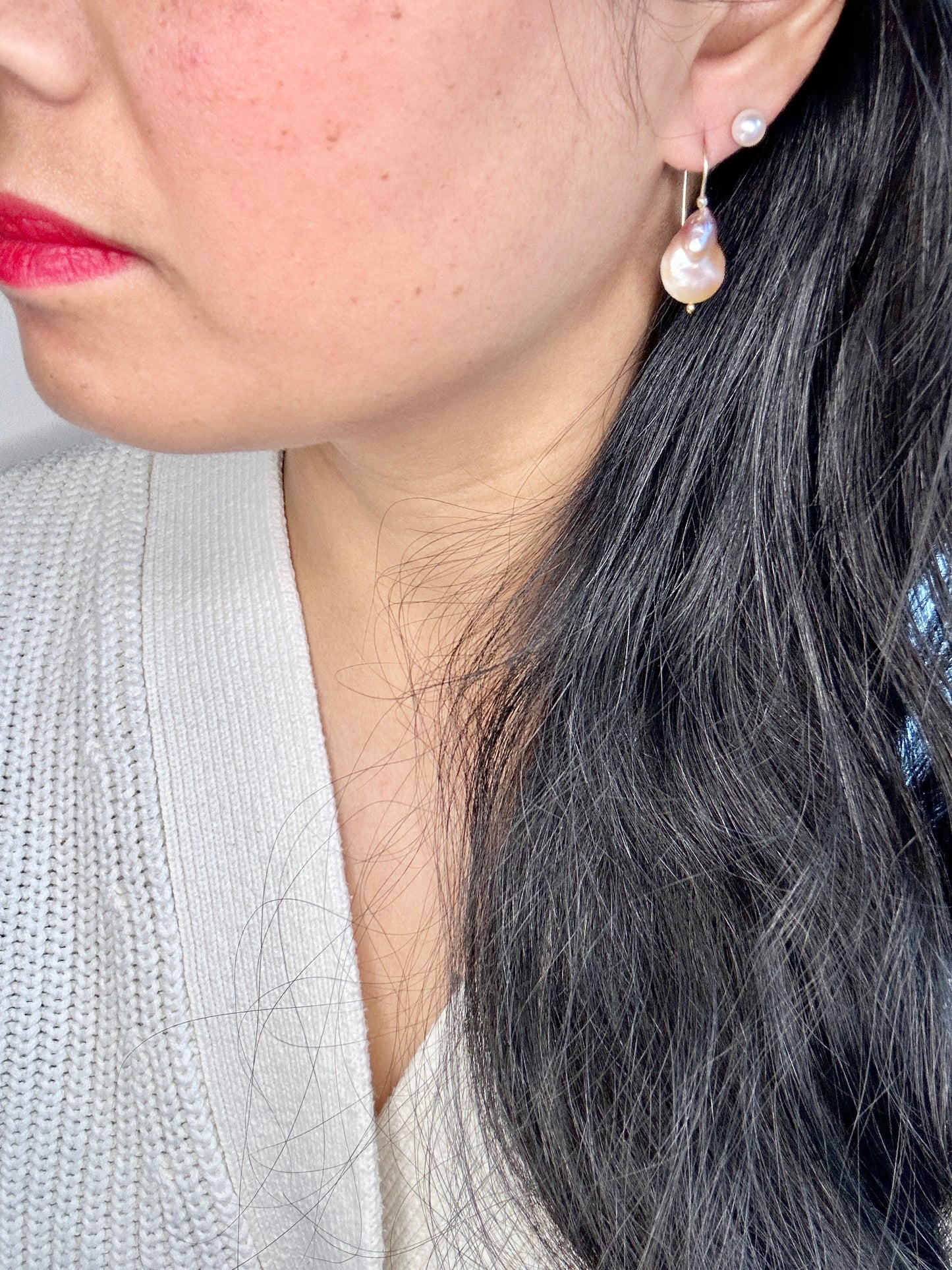 Elisa Rainbow Purple Earring