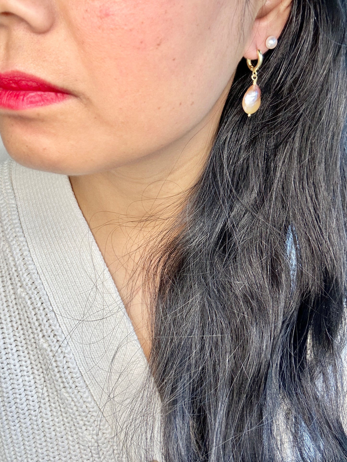Elle Purple Earring