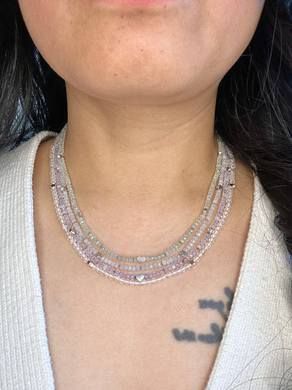 Layered With Cosmic Hearts Necklace - One Of A Kind