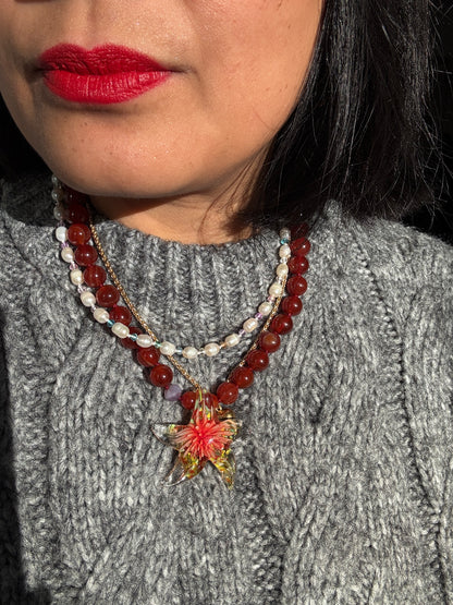 Celestial Sea Burst Sunset Necklace