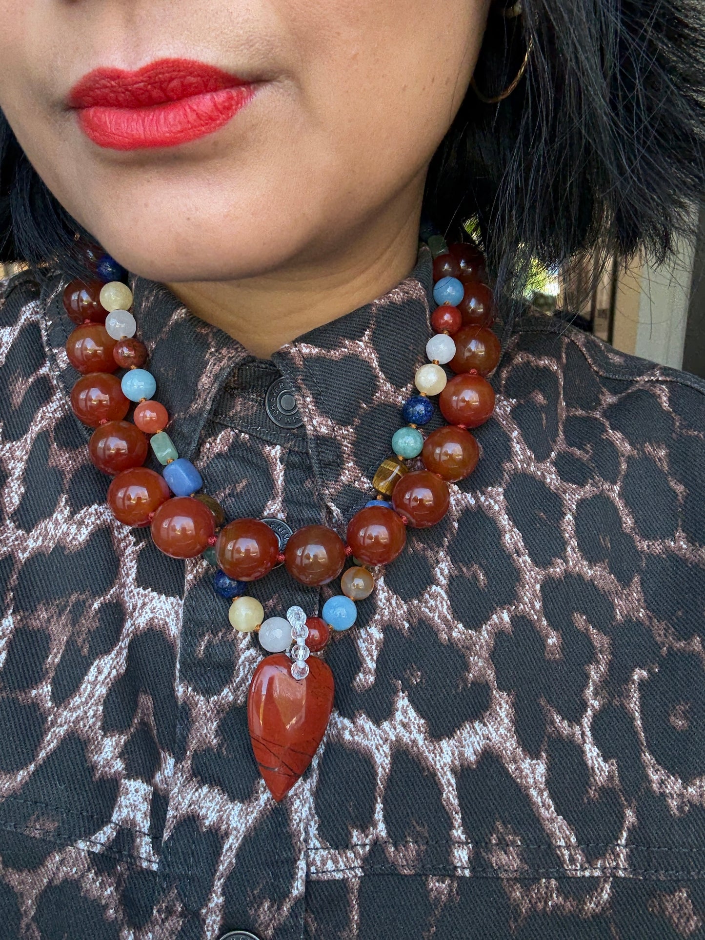 Cinnamon Bold Deluxe Necklace - One Of A Kind