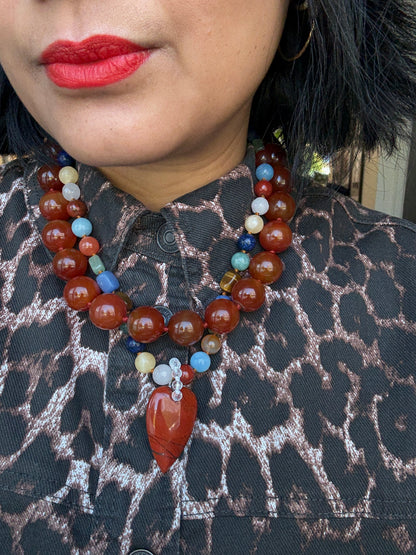 Cinnamon Bold Deluxe Necklace - One Of A Kind