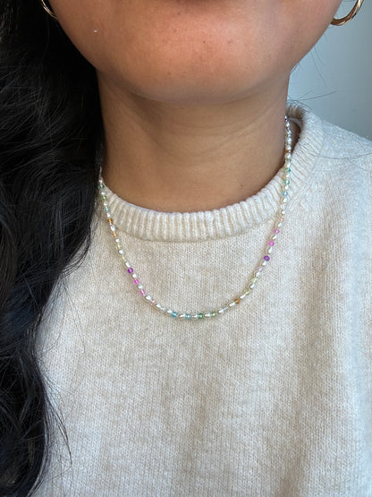 Rainbow Sprinkles Mini Necklace