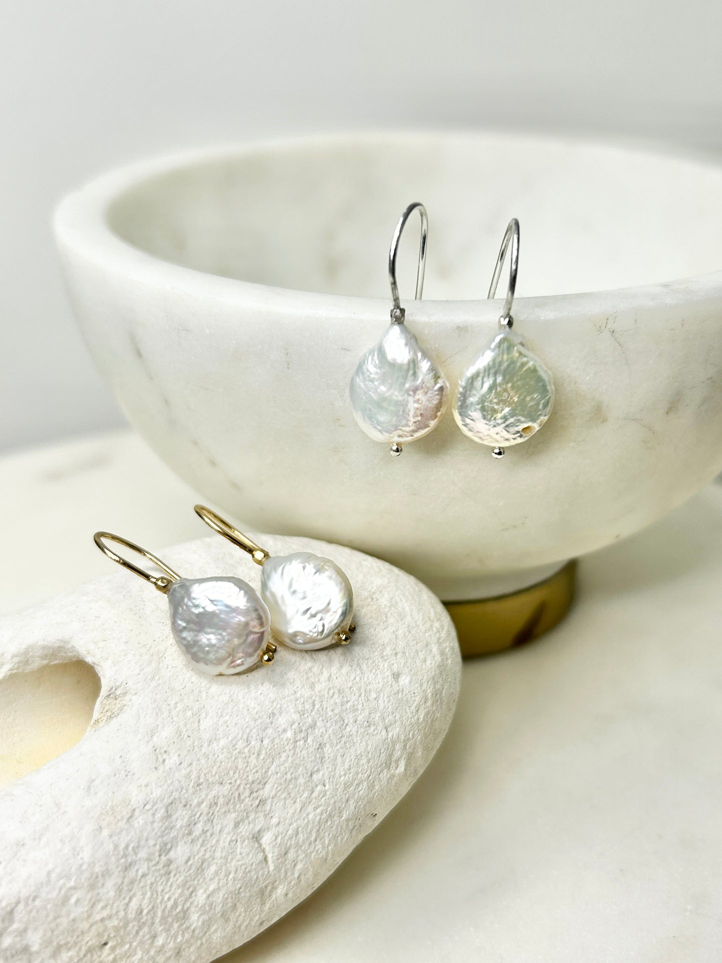 Elisa White Earring