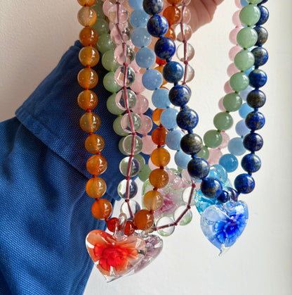 Heart In Bloom Abyss Necklace - One Of A Kind