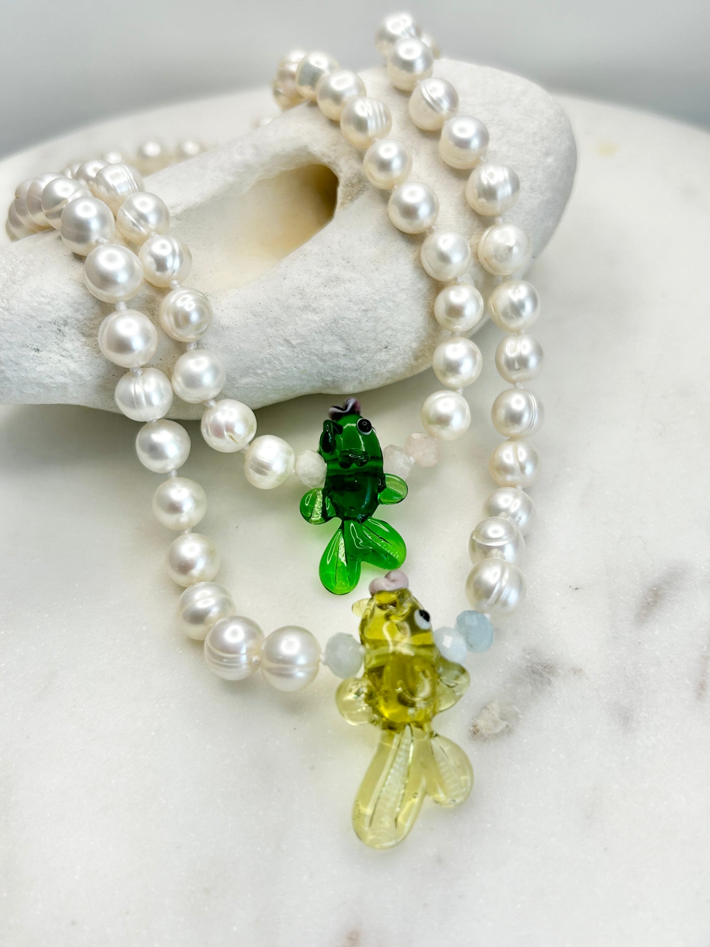 Pearly Splash & Dash Necklace