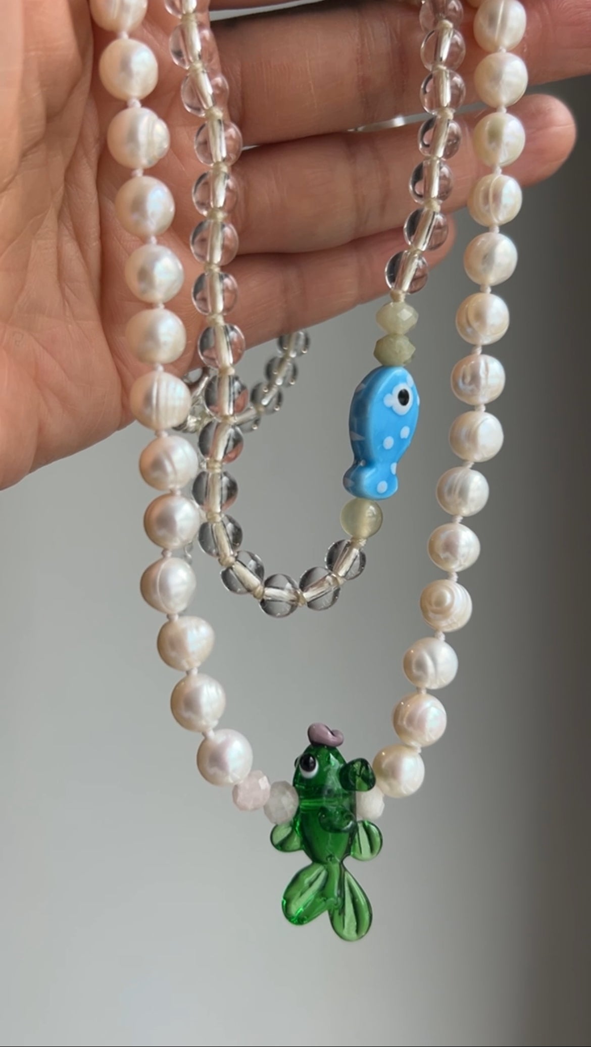 Pearly Splash & Dash Necklace