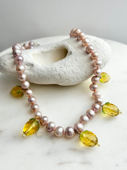 Pina Cream Bunting Necklace- One Of A Kind