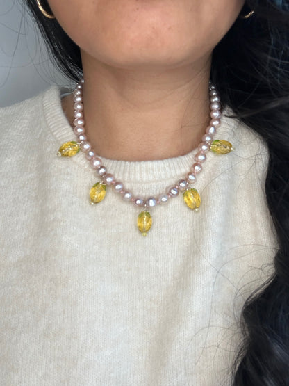 Pina Cream Bunting Necklace- One Of A Kind
