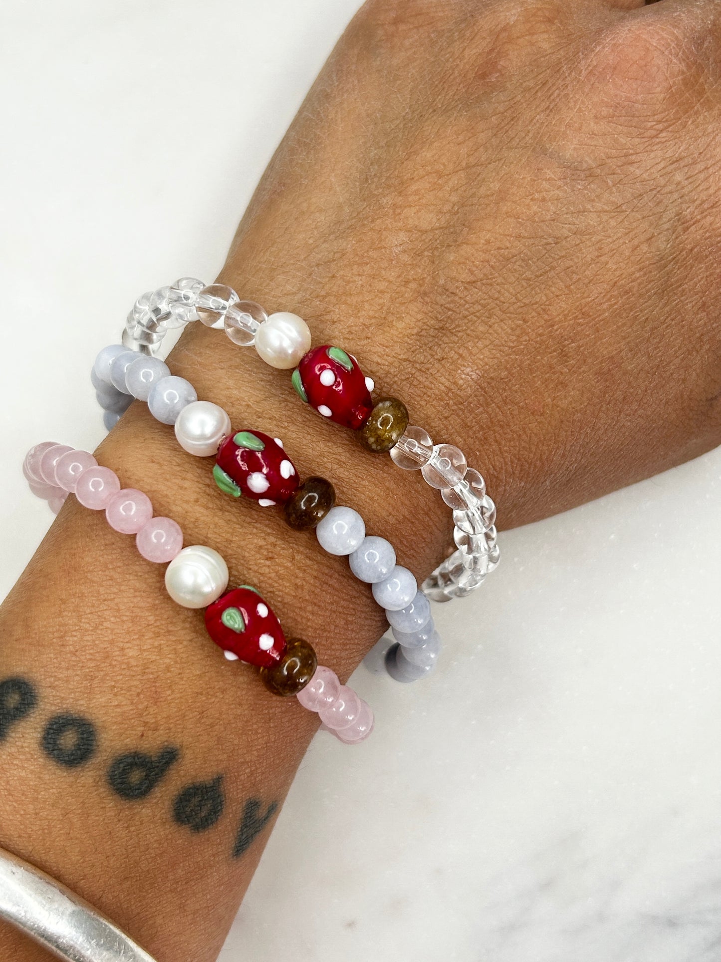 Mini Strawberry Fruit Loops Bracelet