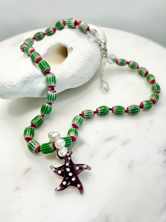 Sea Starlet Seafoam Necklace - One Of A Kind