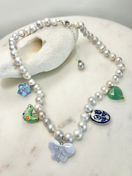 Wild Heart Garland Necklace Fern - One Of A Kind