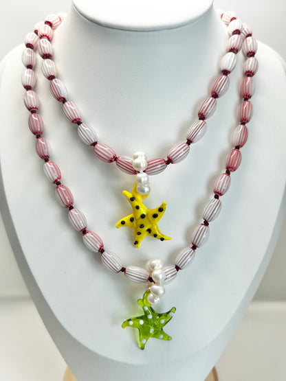 Sea Starlet Bubblegum Necklace - One Of A Kind
