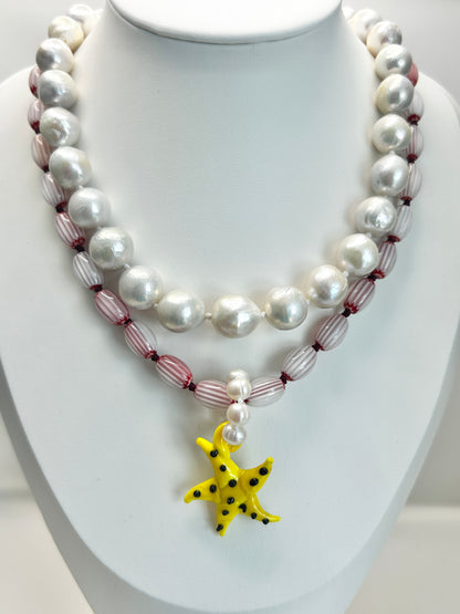 Sea Starlet Bubblegum Necklace - One Of A Kind