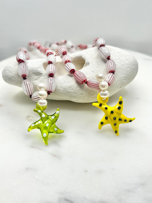 Sea Starlet Bubblegum Necklace - One Of A Kind