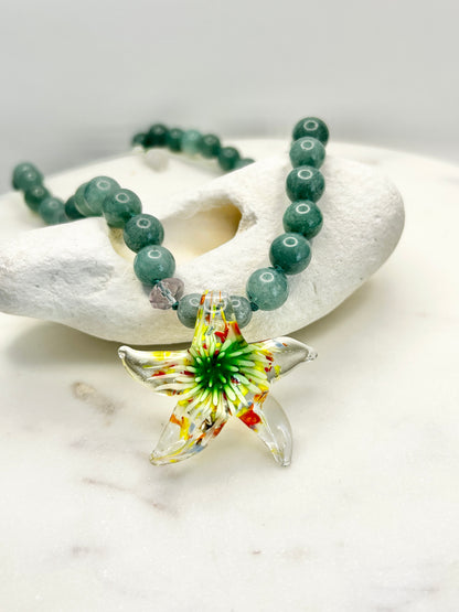 Celestial Sea Burst Algae Necklace