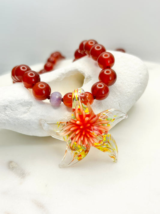 Celestial Sea Burst Sunset Necklace