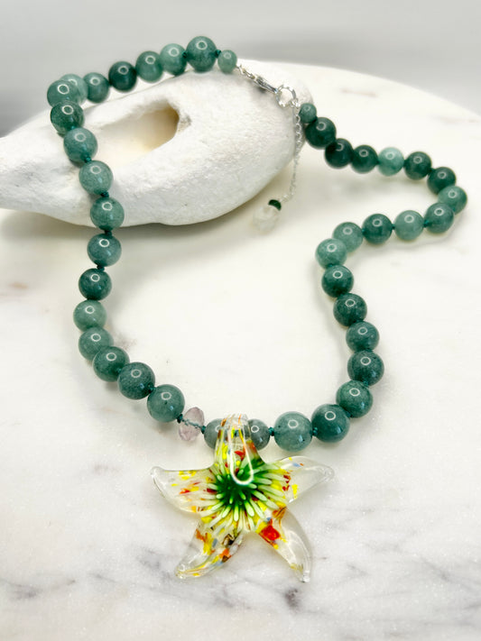 Celestial Sea Burst Algae Necklace