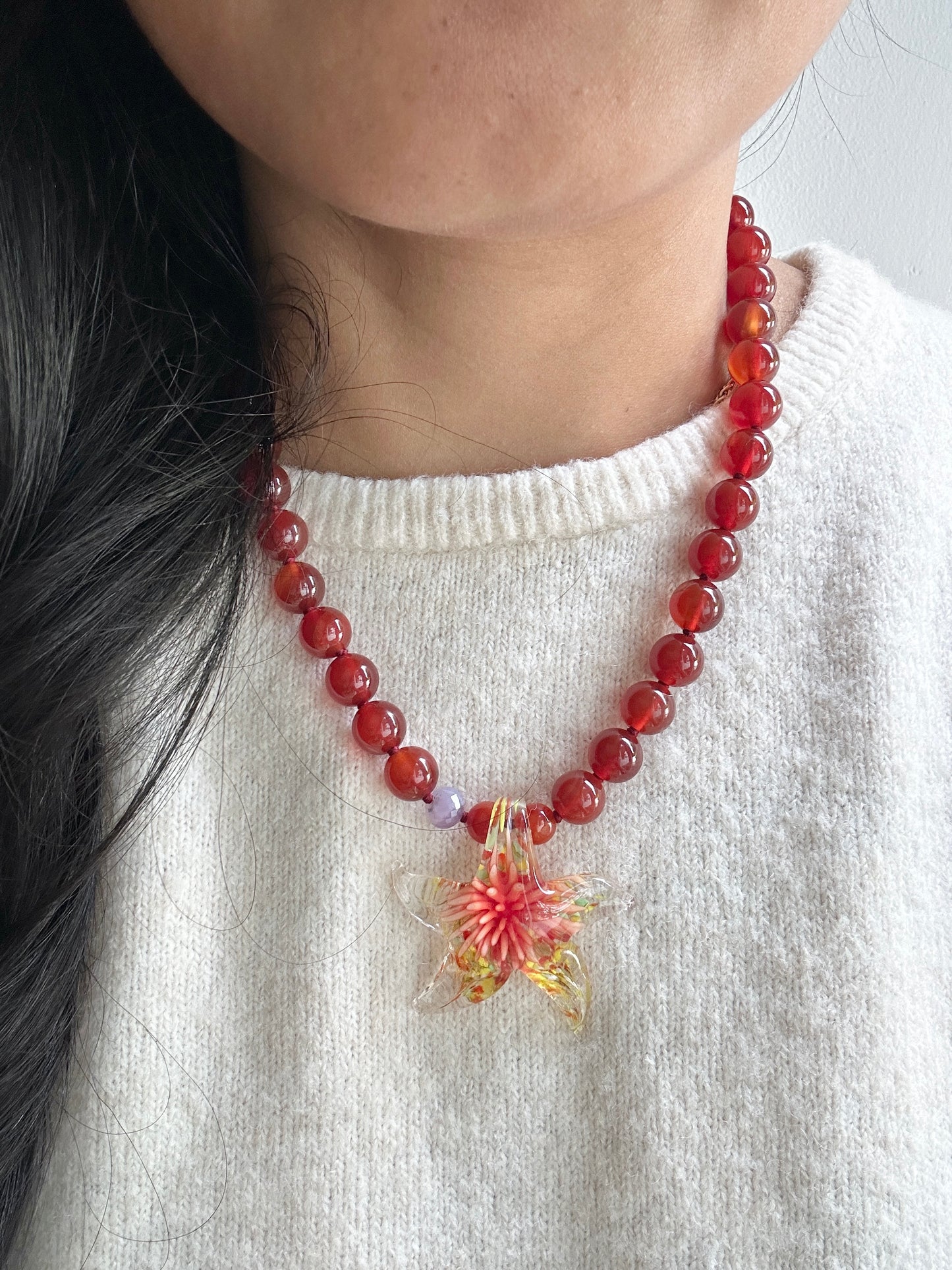 Celestial Sea Burst Sunset Necklace