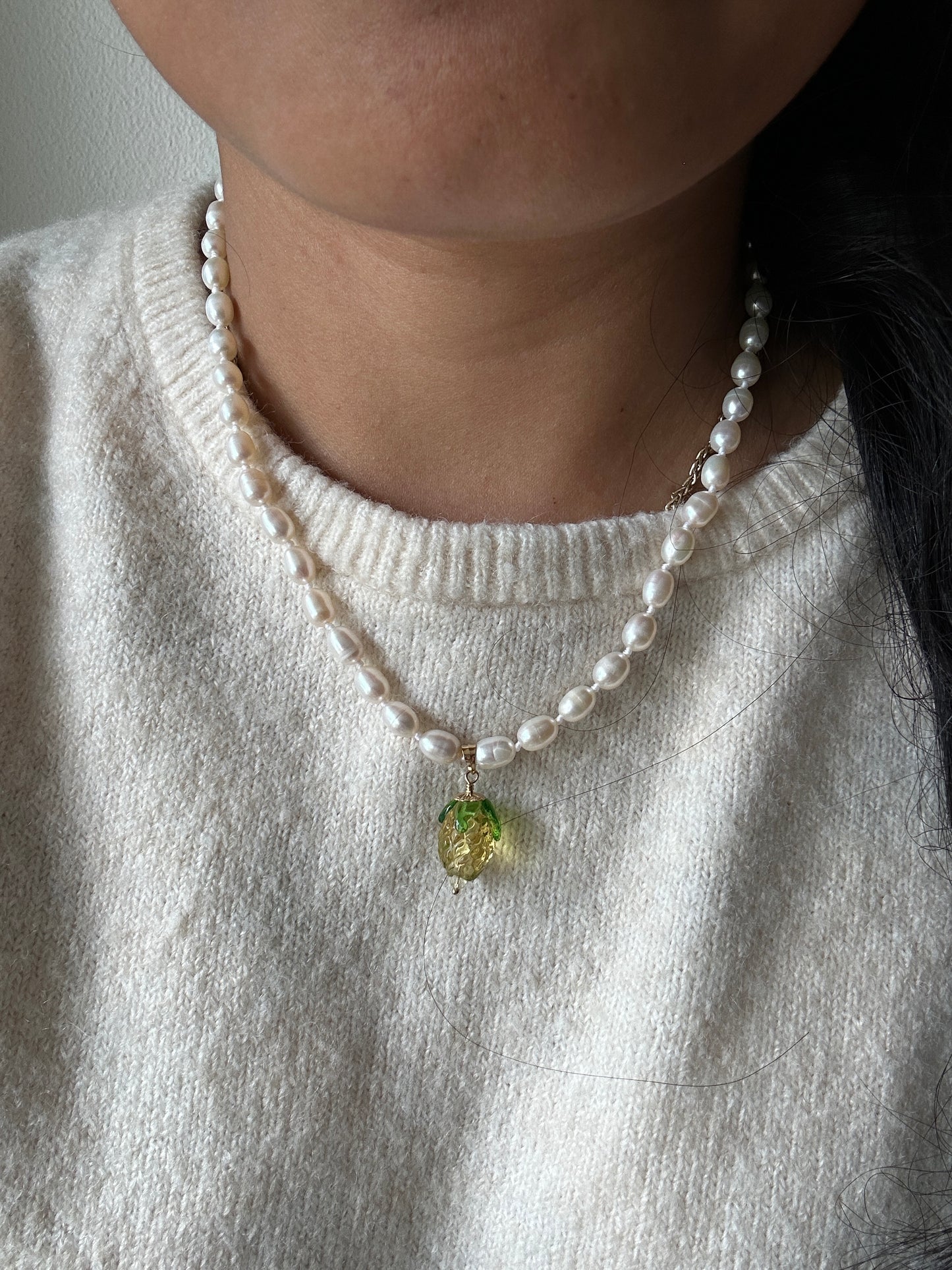 Fruit Cream Drops Necklace