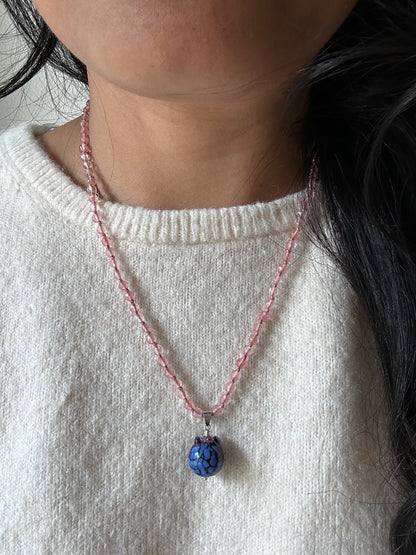 Fruit Gem Drops Strawberry Quartz Necklace - One Of A Kind