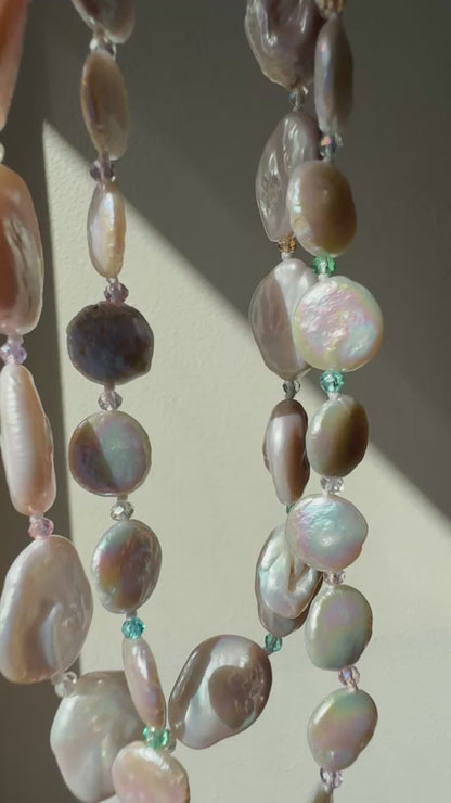 Rainbow Coin Necklace