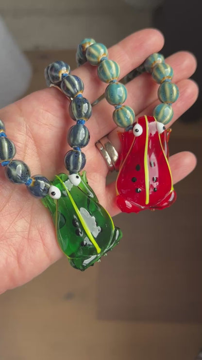 Whimsy Hopper Leaf Necklace