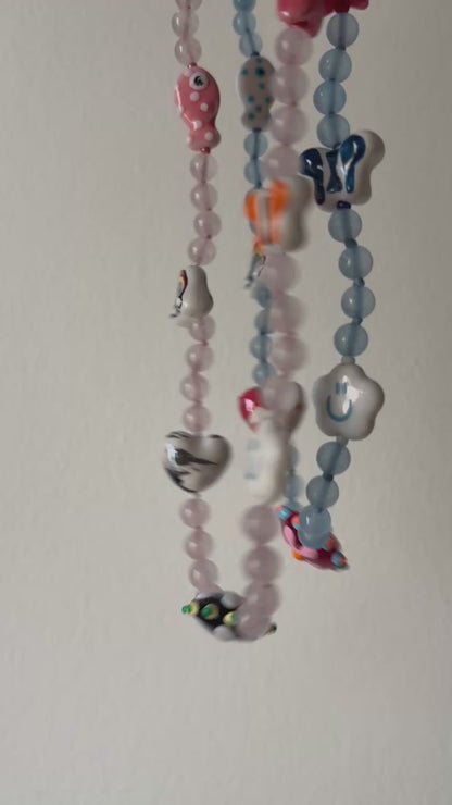 NEW Pinky Good Vibes Gem Necklace