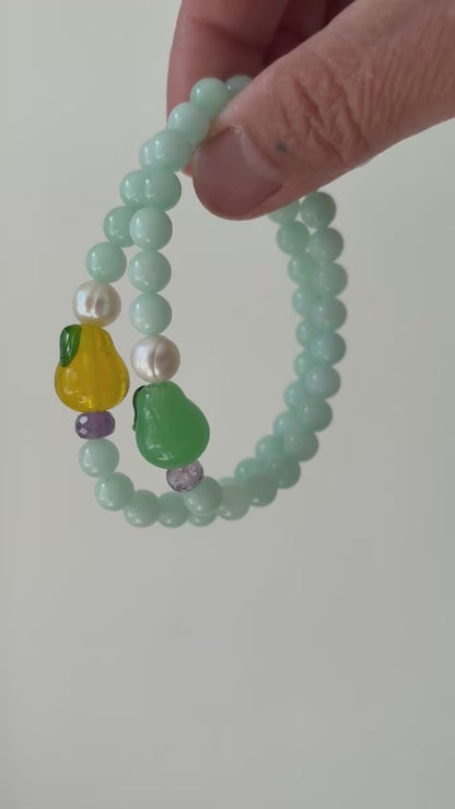 Pear Fruit Loops Bracelet