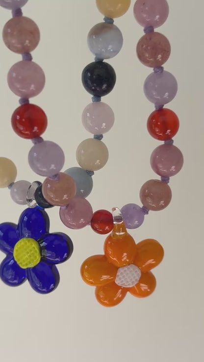 Flower Power Parade Lavender Necklace