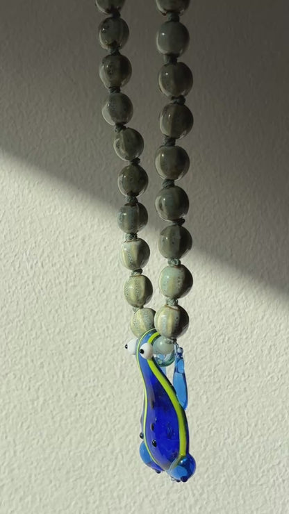 Whimsy Hopper Cobalt Necklace - One Of A Kind