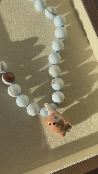 Pocket Pomeranian Biscuit Necklace - Limited