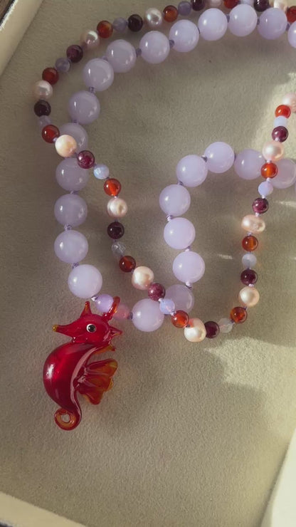 Sassy Sea Stead Lavender Flame Necklace - Limited